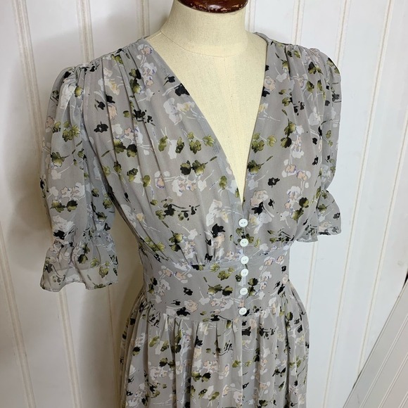 RED Valentino Cottagecore Microfloral Dress 825 - Picture 7 of 14